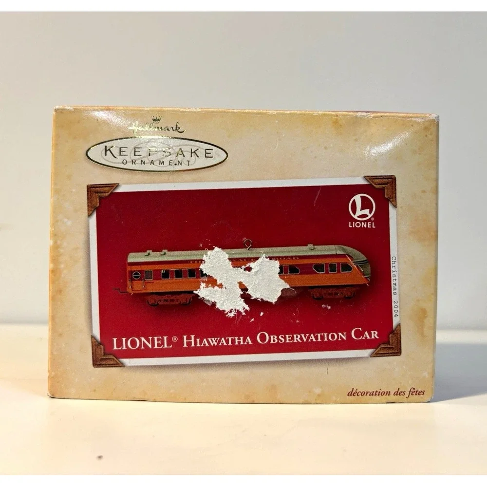 Hallmark Keepsake Lionel Hiawatha Observation Car Ornament 2004 Diecast + Card